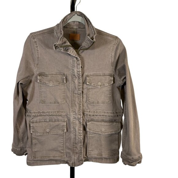 Judy Blue Cargo Utility Olive Jacket Won't Lose My Way Military - Picture 2 of 12